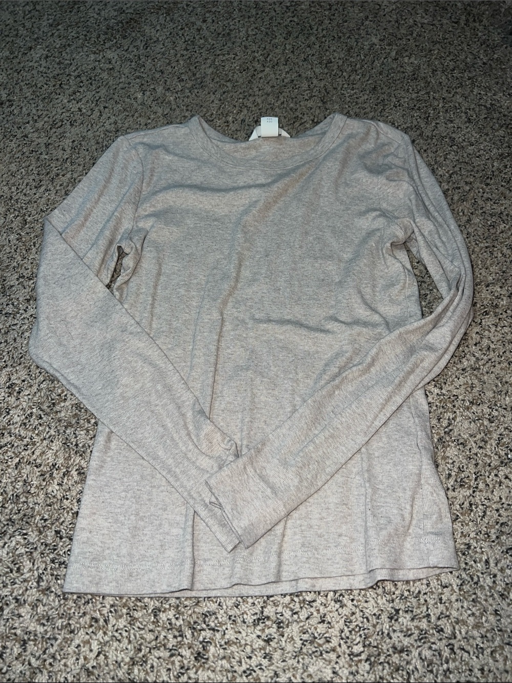 H&M Women’s Long Sleeve Crewneck Top - Light Gray